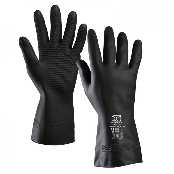 Heavyweight Latex Pro Chemical Gloves, Medium