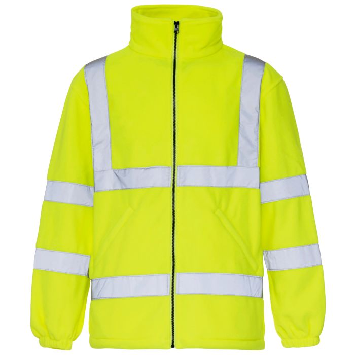 Hi-Vis Yellow Fleece Jacket - Size Medium