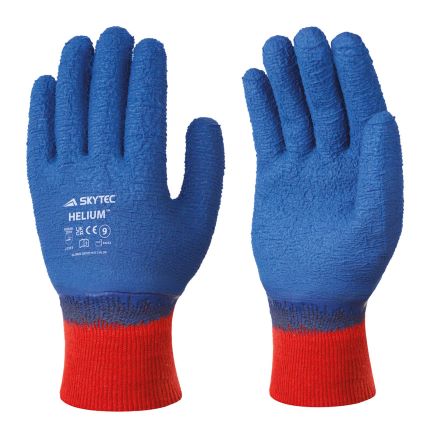 Skytec Helium Blue Latex Coated Gloves - Size Medium