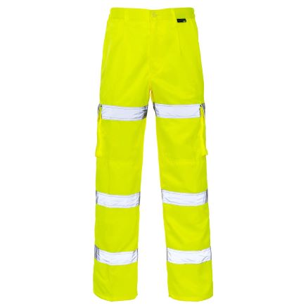 Hi Vis Yellow 3 Band Combat Trousers - Size 26R