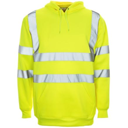 Hi Vis Yellow Hooded Sweatshirt - Size Small