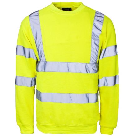 Hi Vis Yellow Crew Neck Sweatshirt - 2XL